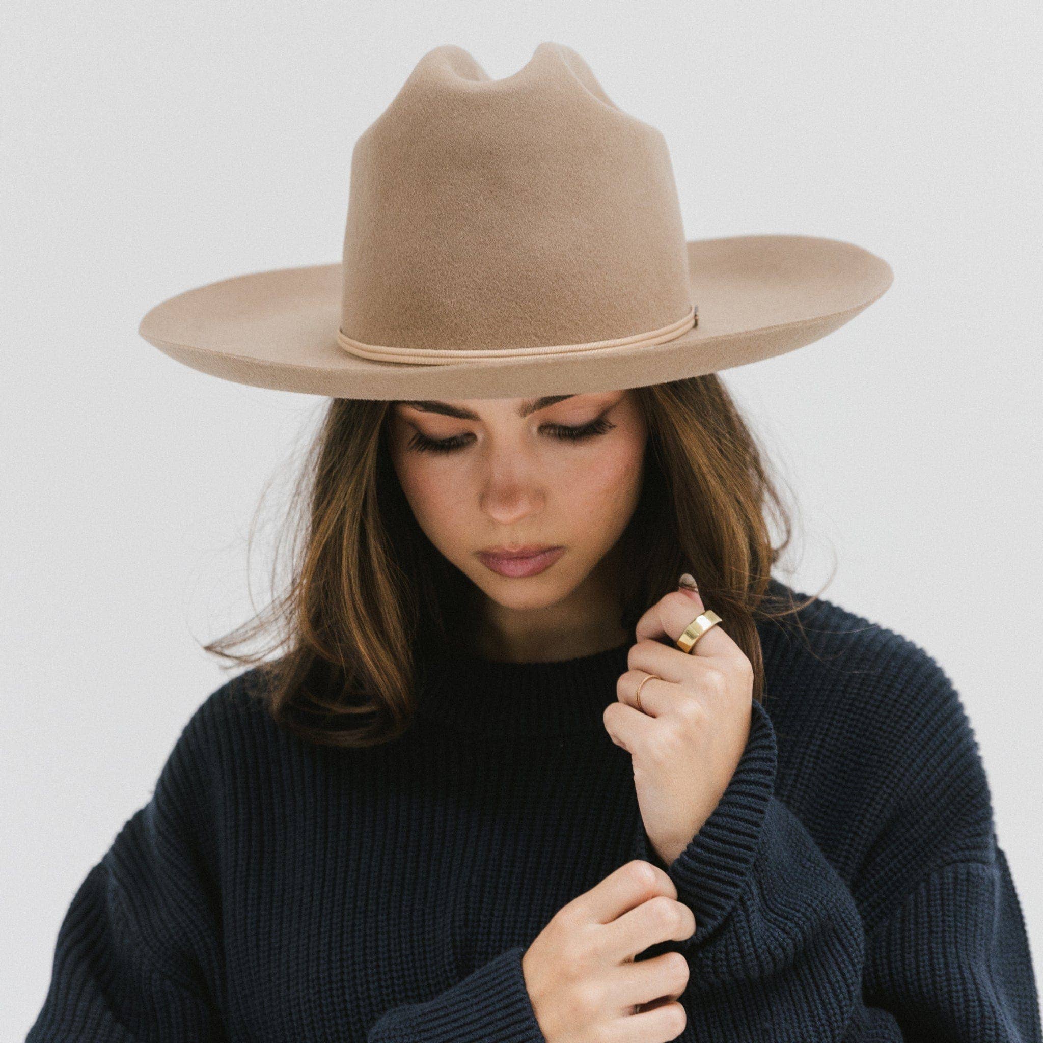 Gigi Pip Ezra Western Hat - Tan Ezra Western Hat - Mix Grey BLEMISHED main image 2