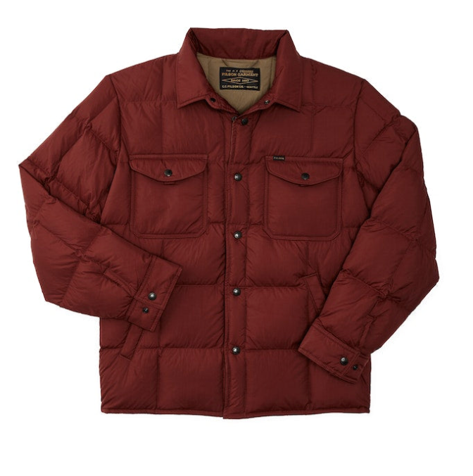 Filson : Lightweight Down Jacket-Shirt (Madder Red) | Howl