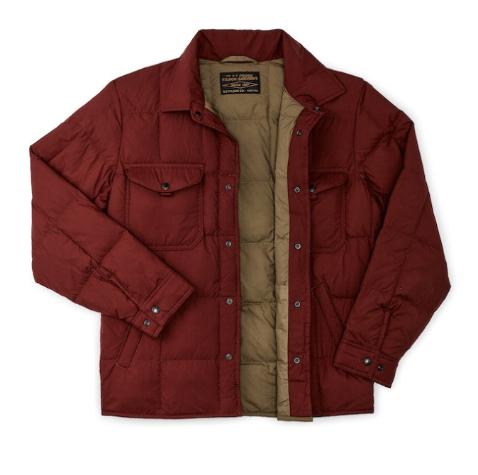 Filson : Lightweight Down Jacket-Shirt (Madder Red) | Howl