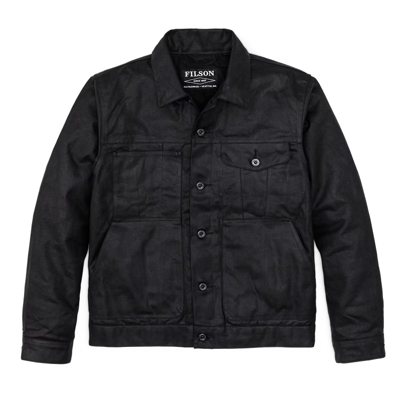 Filson Tin Cloth Short Lined Cruiser Black Howl Mercantile